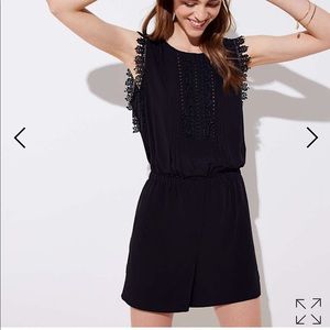 Loft lace trim romper-L